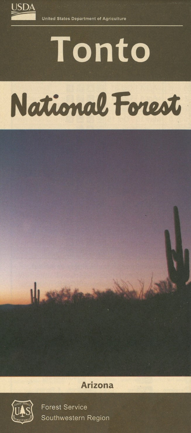 Front cover of Tonto National Forest Visitor Map