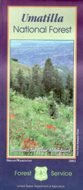 Front cover of Umatilla National Forest, OR, national forest map