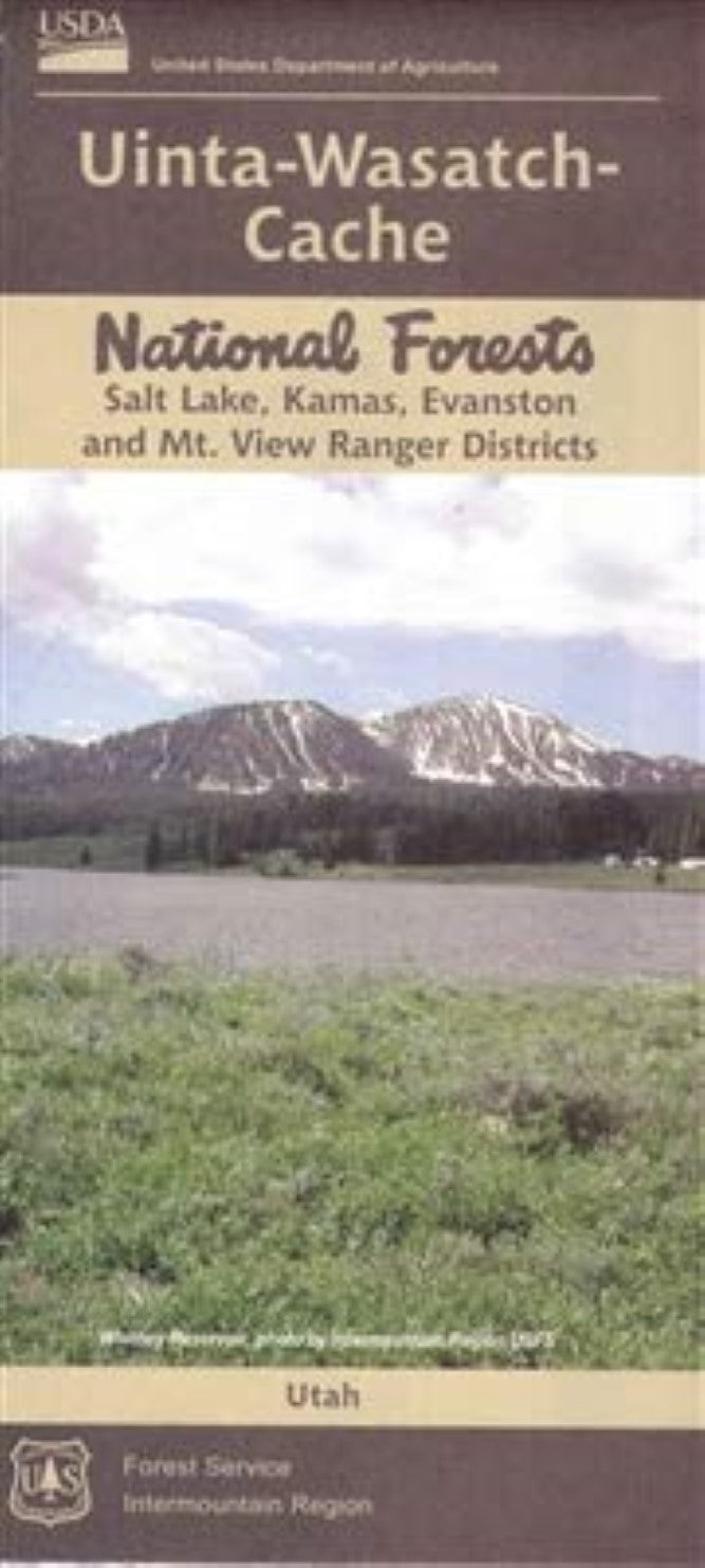 Front cover of Uinta Wasatch Cache National Forest Salt Lake, Kamas, Evanston, And Mt. View Ranger Districts Utah/wyoming, national forest map