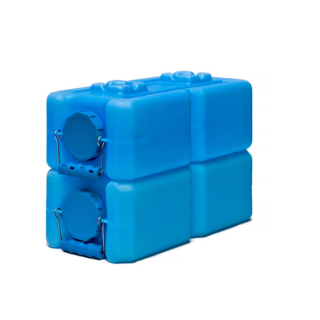 WaterBrick Standard 3.5 Gallon Water Storage Container (Blue, 2 Pack)