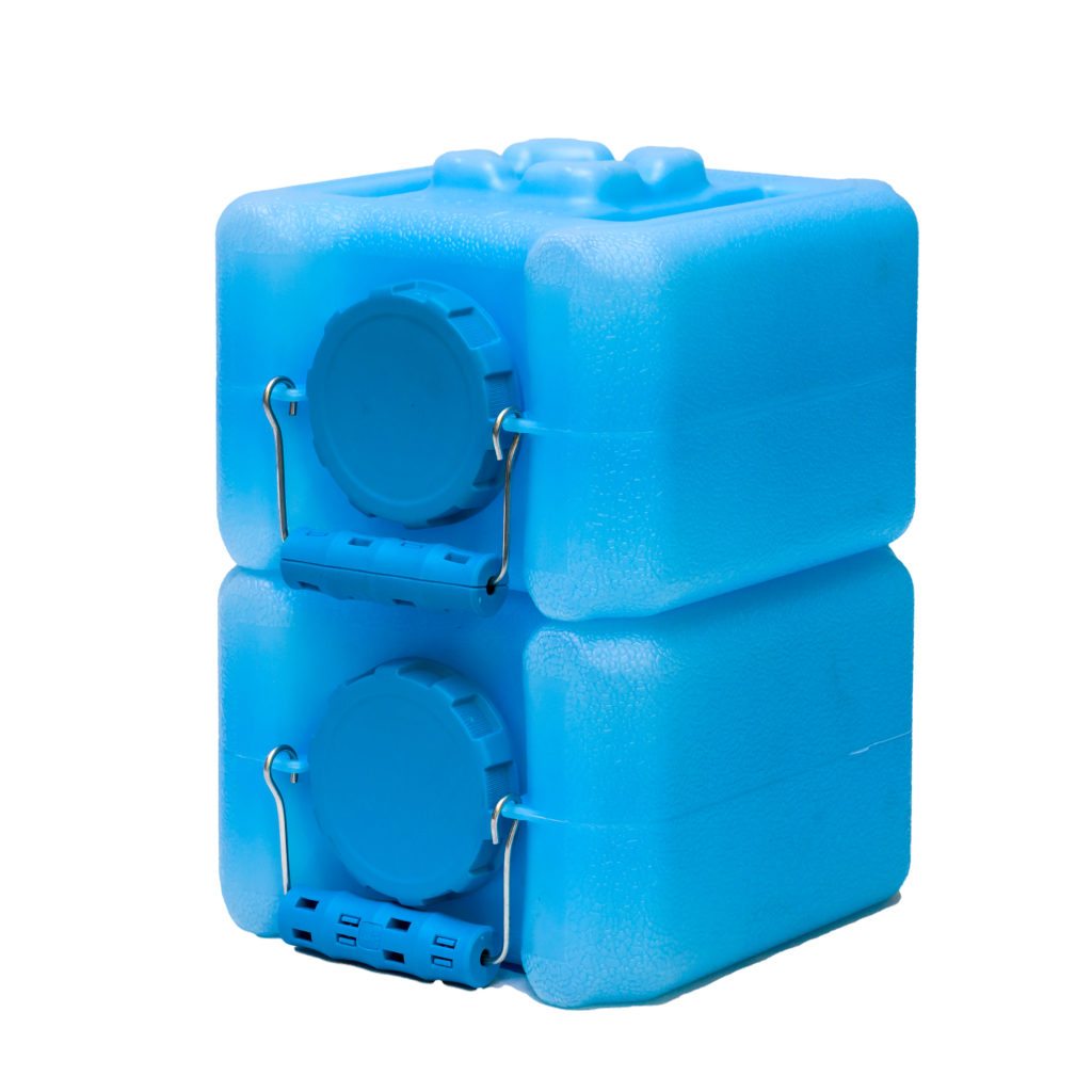 WaterBrick Half 1.6 Gallon Water Storage Container (Blue, 2 Pack)