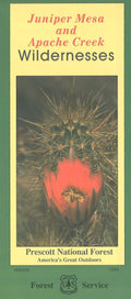 Front cover of Juniper Mesa and Apache Creek Wildernesses, Prescott National Forest, national forest map