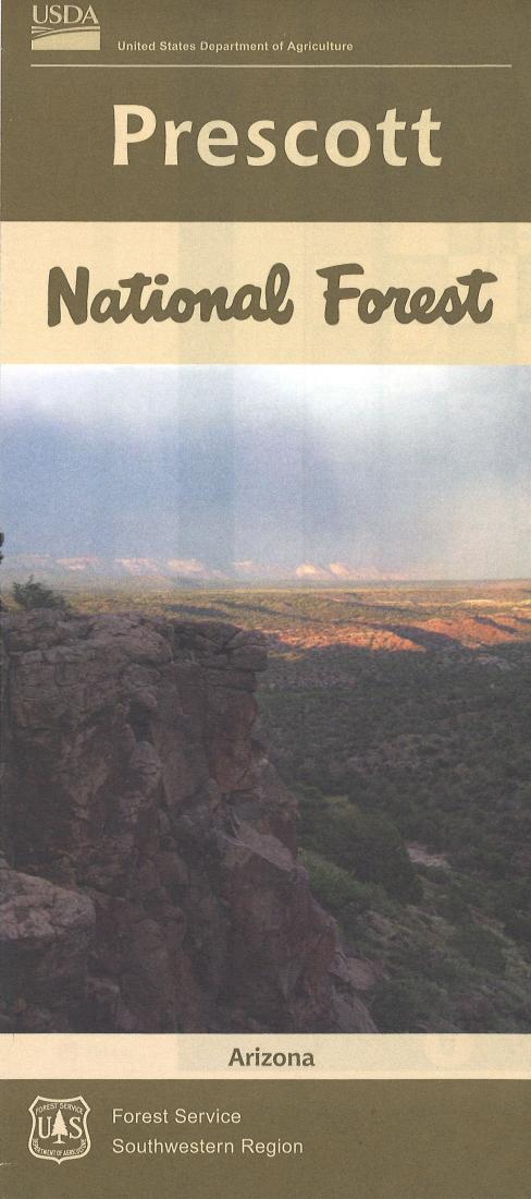 Front cover of Prescott National Forest Map