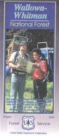 Front cover of Wallowa-Whitman National Forest, national forest map