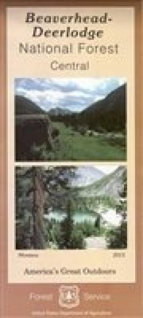 Front cover of Beaverhead-Deerlodge National Forest Map - Central Section