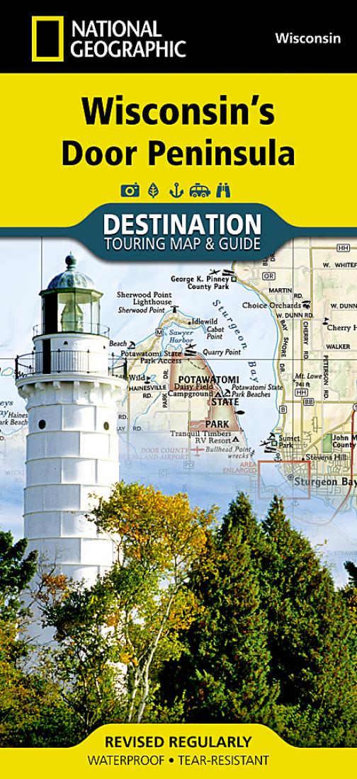 Front cover of National Geographic Wisconsin's Door Peninsula DestinationMap