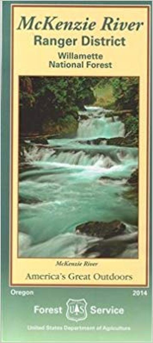 Front cover of Williamette National Forest, McKenzie River National Recreation Trail & McKenzie River Ranger District, national forest map
