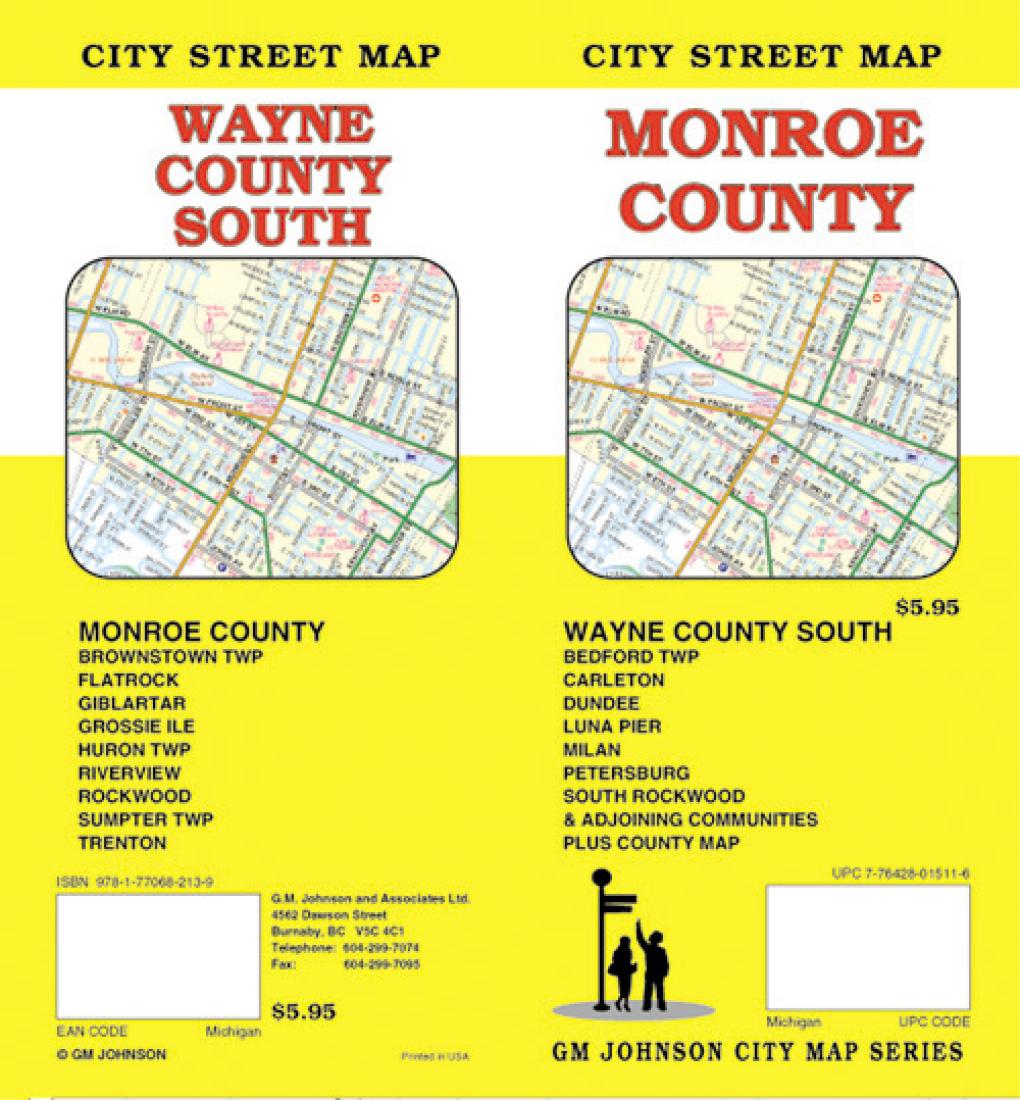 Front cover of GM Johnson Monroe County, city street map