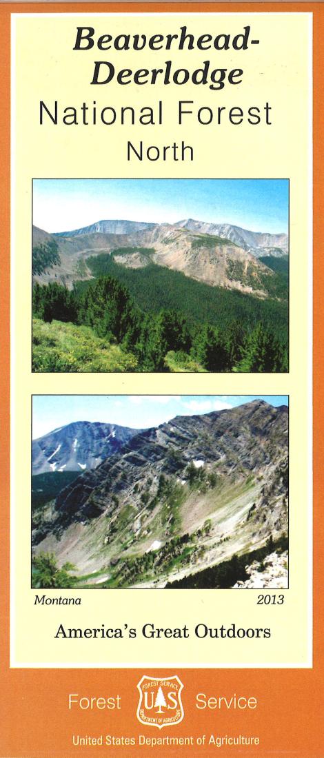 Front cover of Beaverhead-Deerlodge National Forest Map - North section