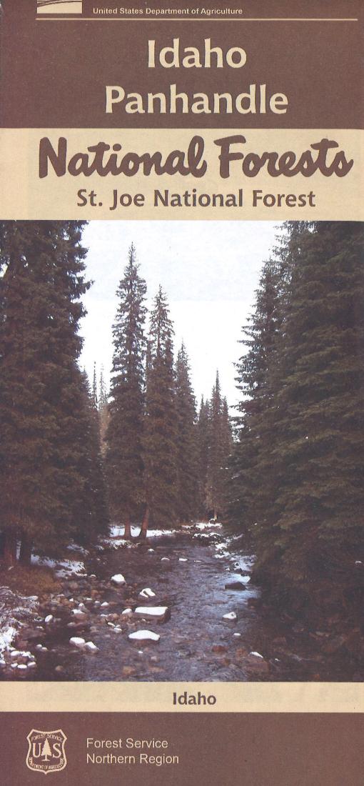 Front cover of St. Joe National Forest Map - Idaho Panhandle