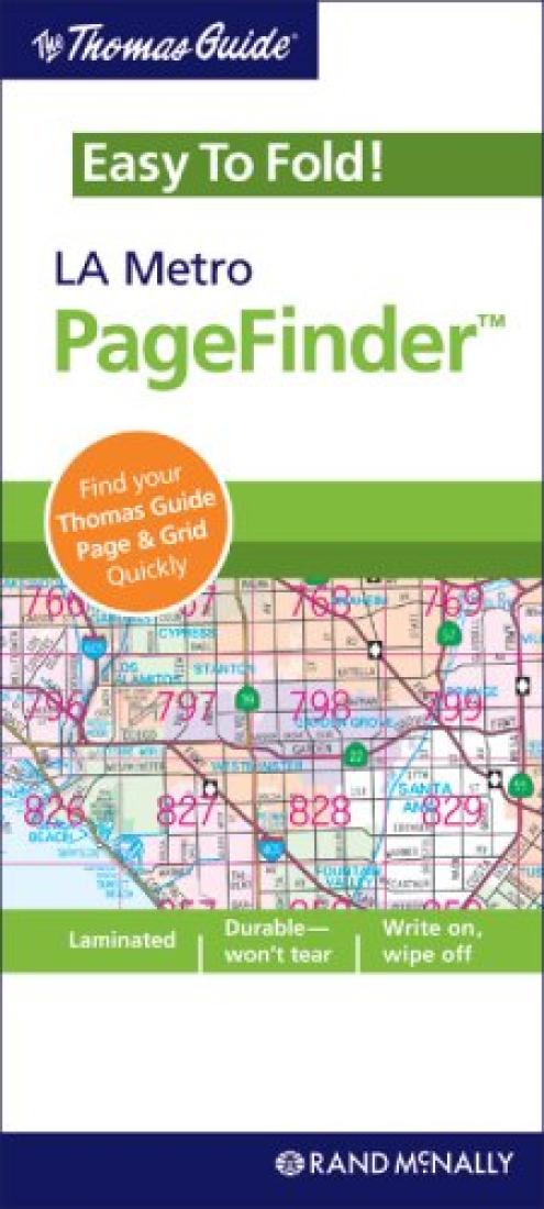 Front cover of Rand McNally LA Metro PageFinder, Easy To Fold!, the Thomas Guide, state map