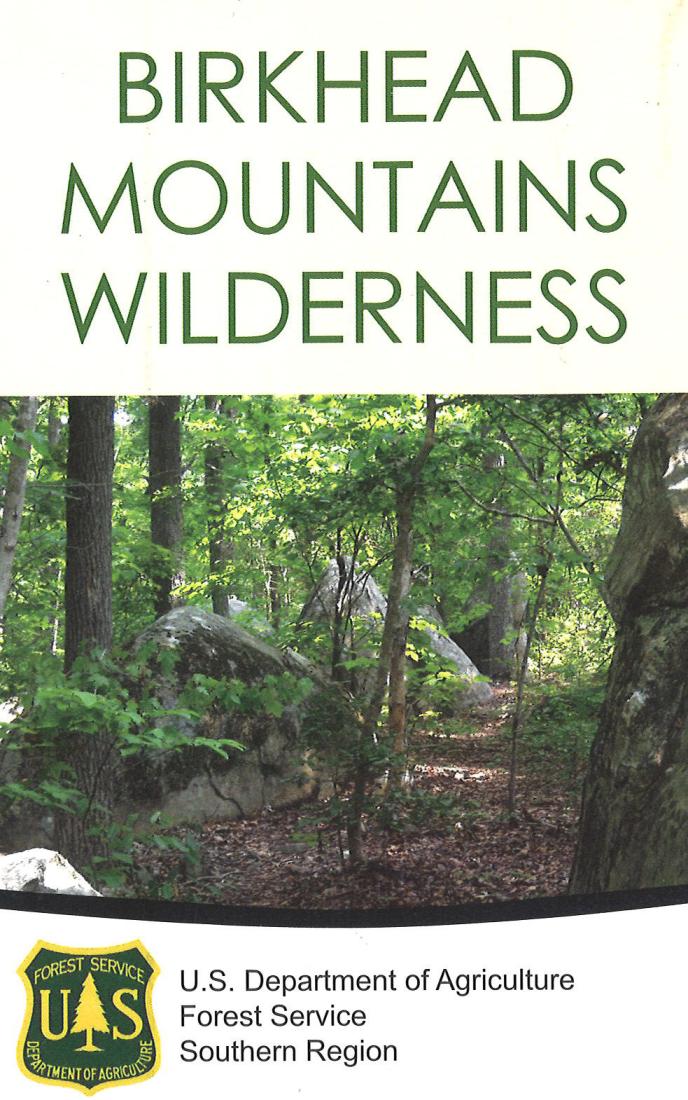Front cover of Birkhead Mountains Wilderness, national forest map