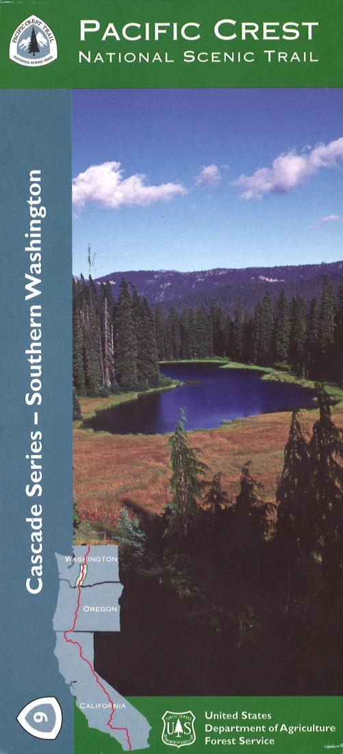 Front cover of Southern Washington - Oregon-Washington border to Alpine Lakes Wilderness, national forest map