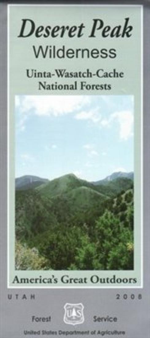 Front cover of Uinta-Wasatch-Cache National Forest - Deseret Peak Wilderness Map