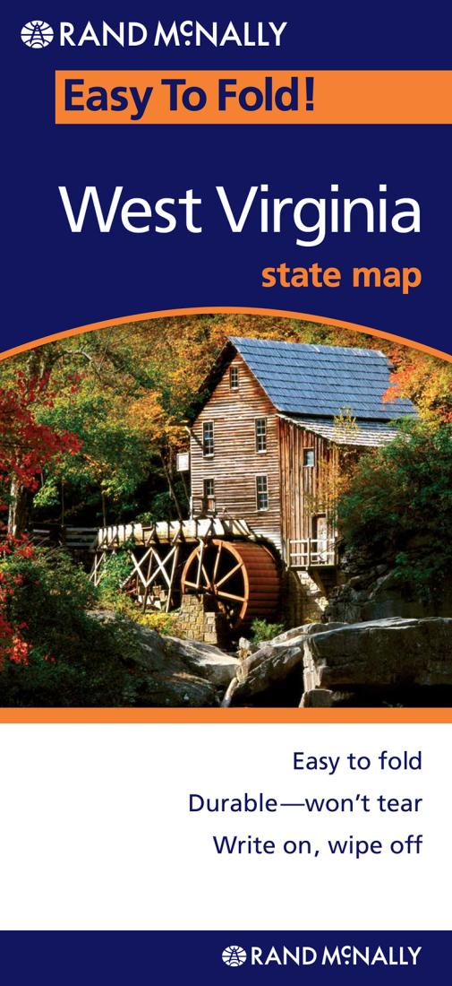 Front cover of Rand McNally West Virginia, Easy to Fold, state map