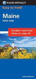 Front cover of Rand McNally Maine, Easy to Fold Laminated Map