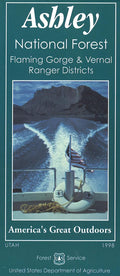 Front cover of Ashley National Forest, Flaming Gorge & Vernal Ranger Districts, national forest map