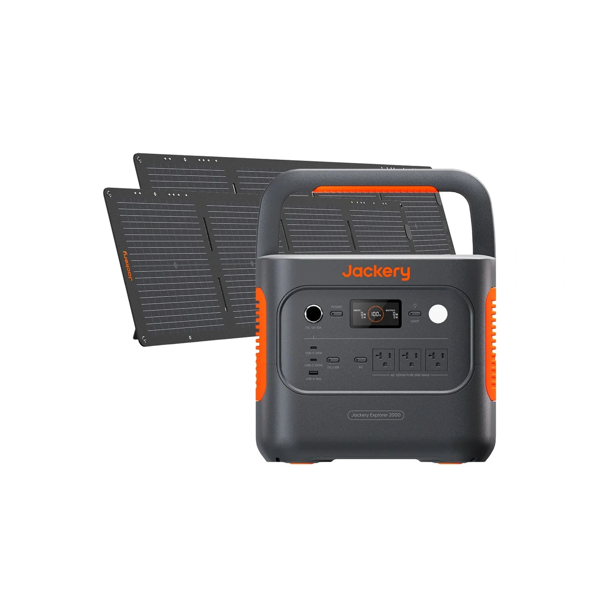 Jackery Solar Generator 2000 v2 with 2x SolarSaga 200W, view 2